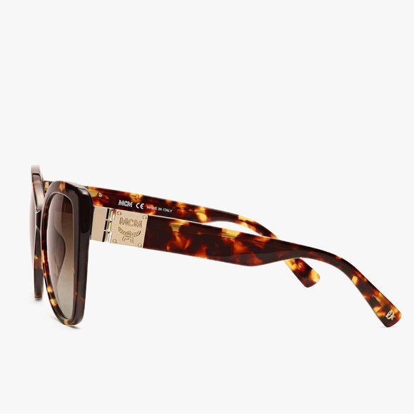 MCM Butterfly Sunglasses with Gradient Grey Lenses, Brown/Tortoise, NWT main image 4